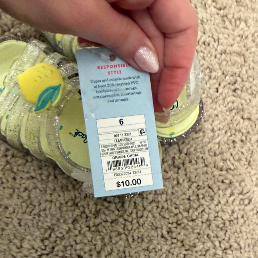 Cat & Jack Kids Lemon Glitter Sandals - Yellow - Picture 3 of 3